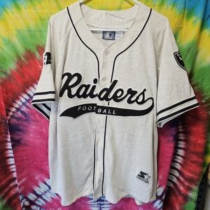 Starter 90's Raiders Baseball Jersey Size L/XL